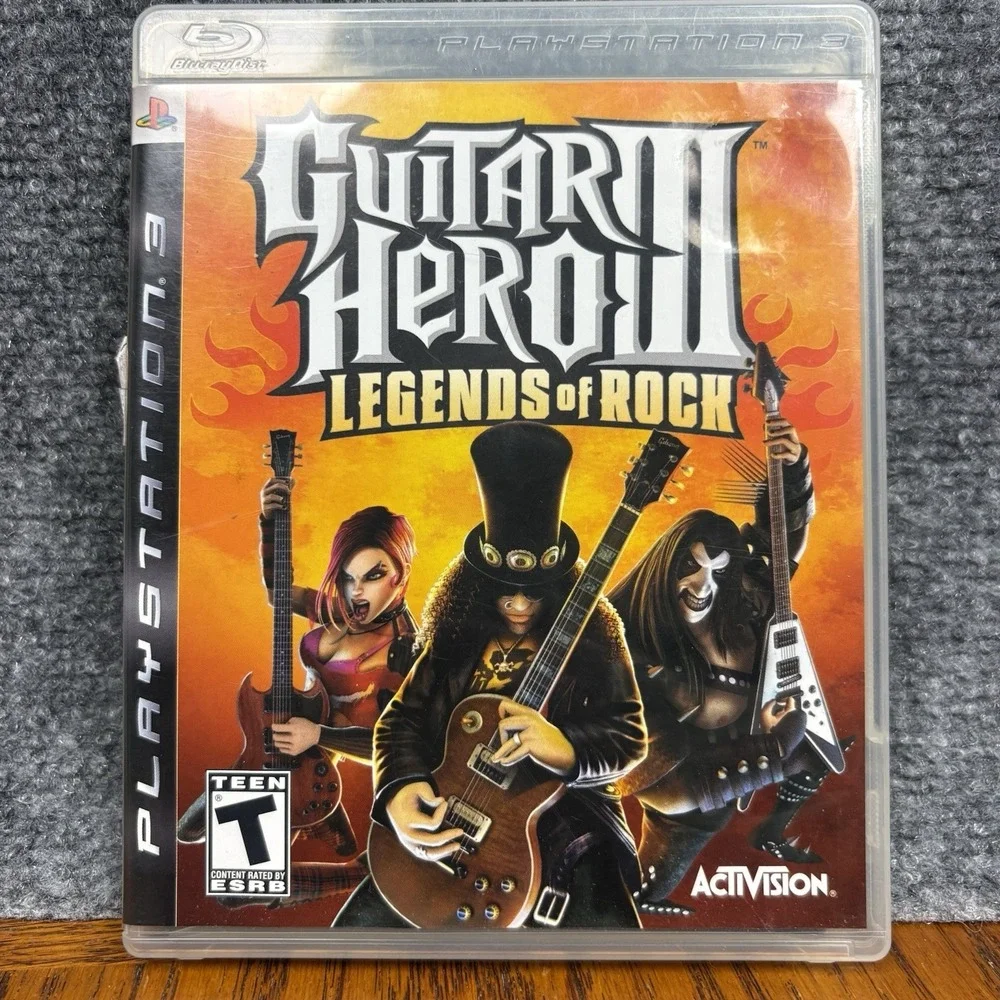 GUITAR HERO III Legends of Rock PlayStation 3 PS3 Complete CIB - Tested Working